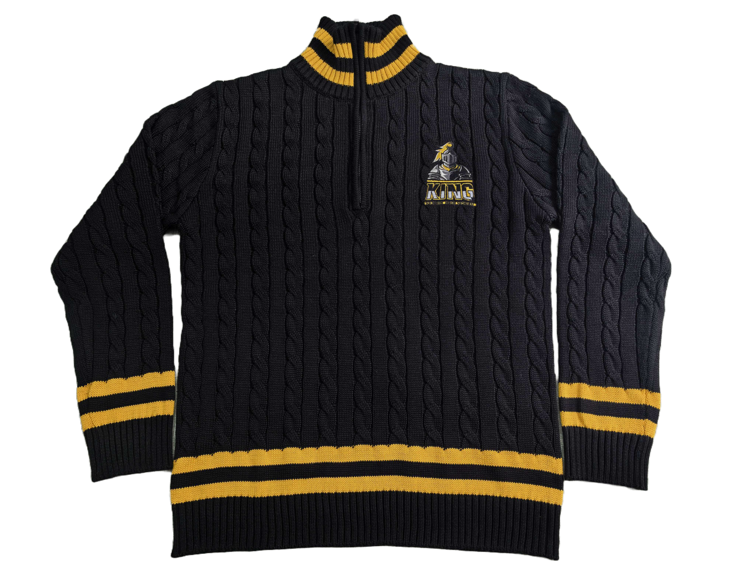 Cable Knit Quarter Zip - Martin Luther King Jr. Senior High School