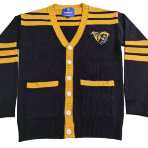 Allover Stripe Letterman Cardigan - Martin Luther King Jr. Senior High School